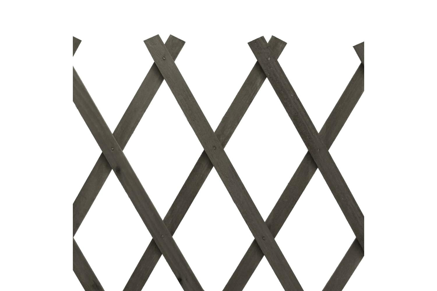 Vidaxl 314823 Garden Trellis Fence Grey 120x60 Cm Solid Firwood-6