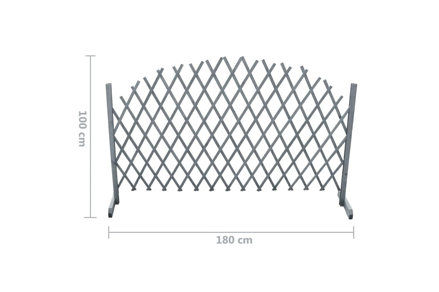 Vidaxl 310036 Trellis Fence Solid Firwood 1.8x1 M Grey-4