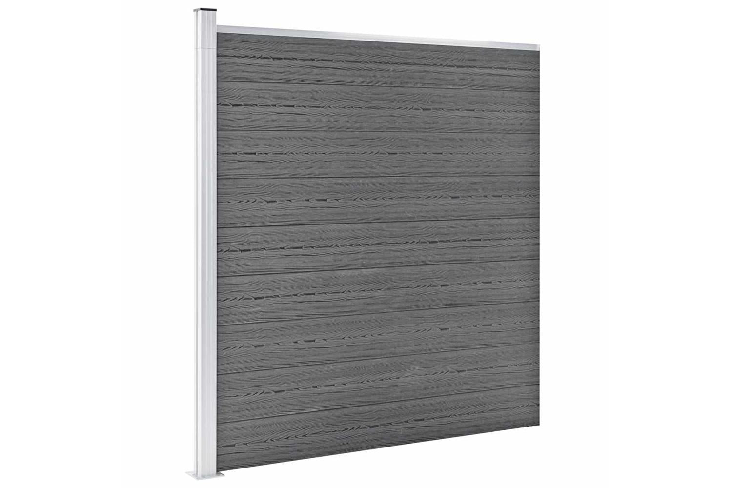 vidaXL 3053232 Garden Fence Wpc 1564x186cm Grey-2