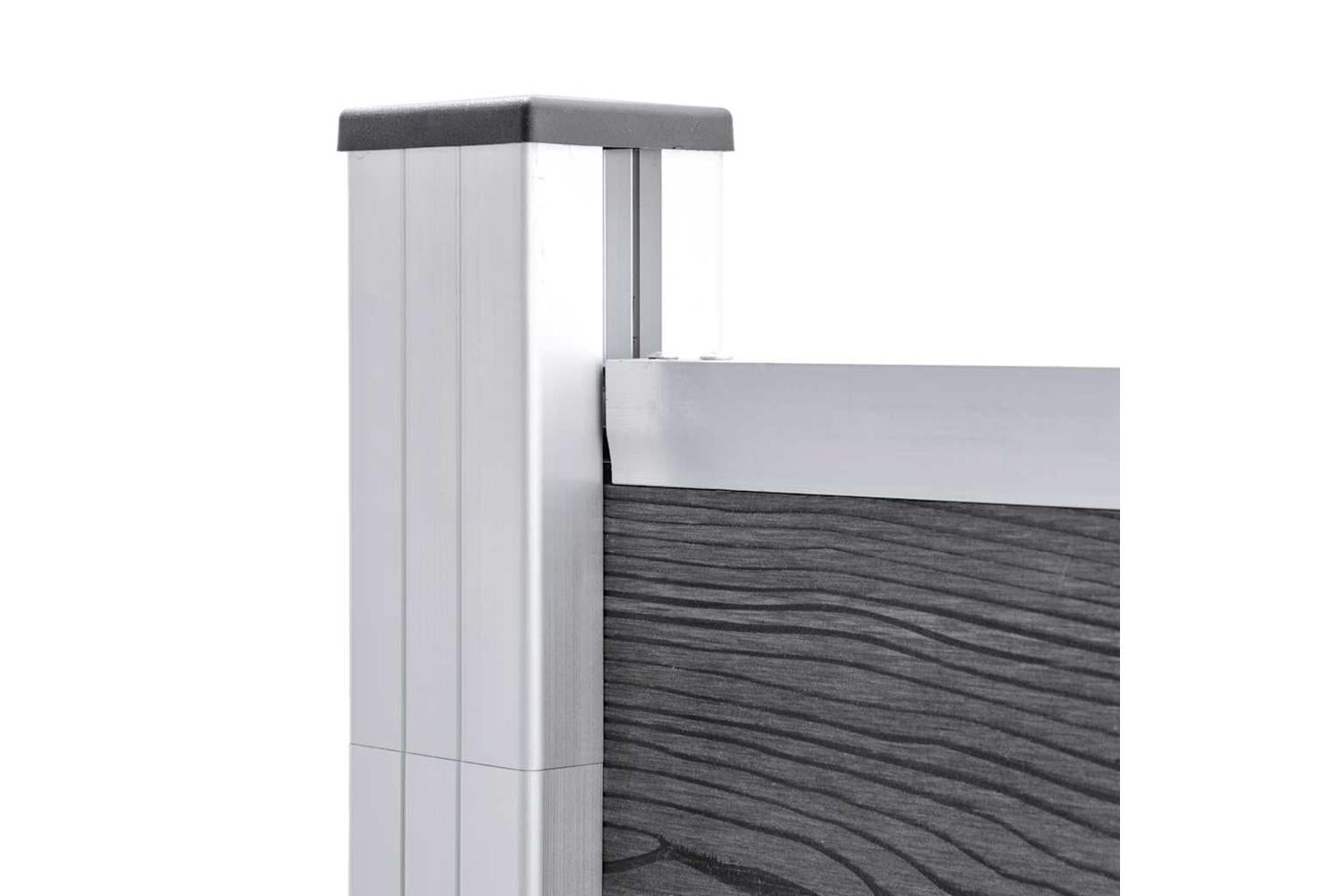 vidaXL 3053232 Garden Fence Wpc 1564x186cm Grey-7