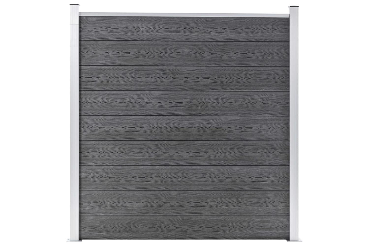 vidaXL 3054431 Wpc Fence Set 1 Square + 1 Slanted 273x186cm Grey-6
