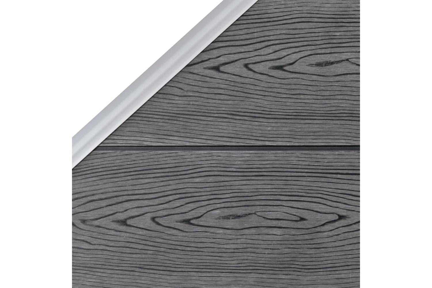vidaXL 3054431 Wpc Fence Set 1 Square + 1 Slanted 273x186cm Grey-9