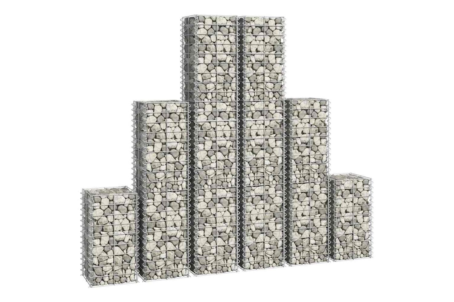 Vidaxl 141049 6 Piece Gabion Set Galvanised Wire-3