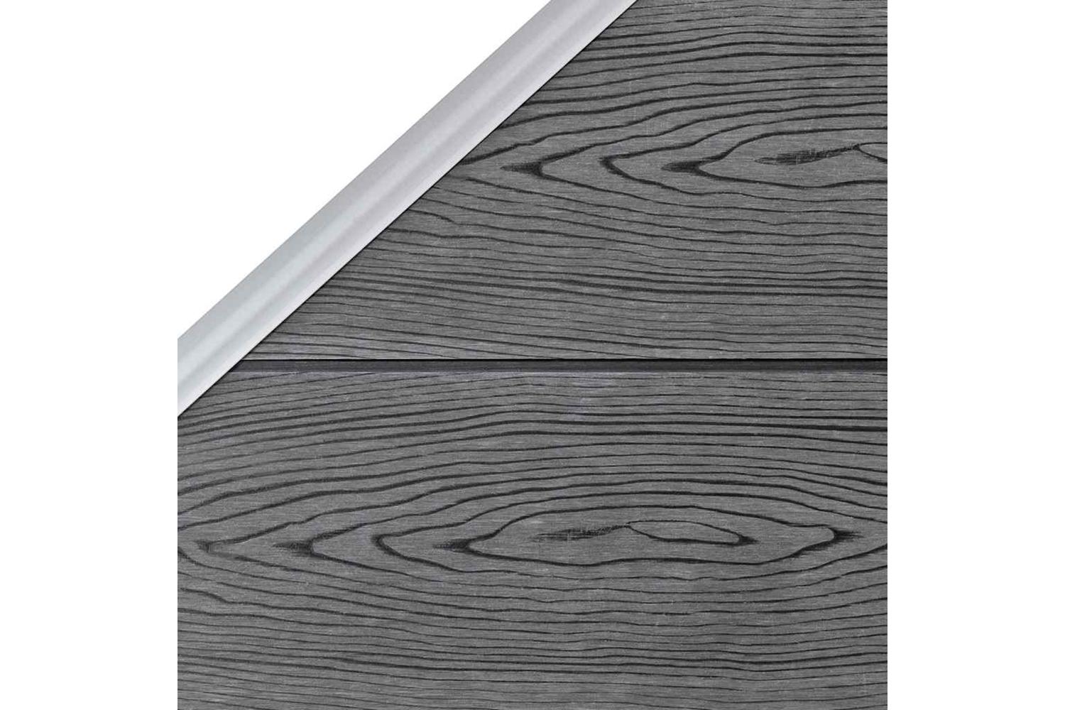 vidaXL 3053235 Wpc Fence Set 3 Square + 1 Slanted 619x186cm Grey-10