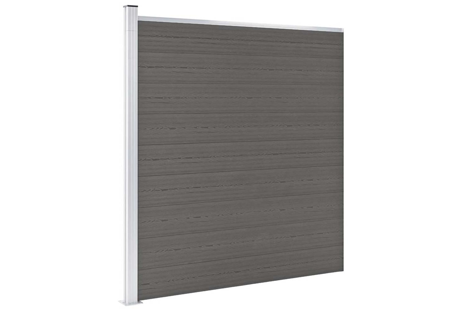 vidaXL Garden Fence Wpc 175x186cm Grey