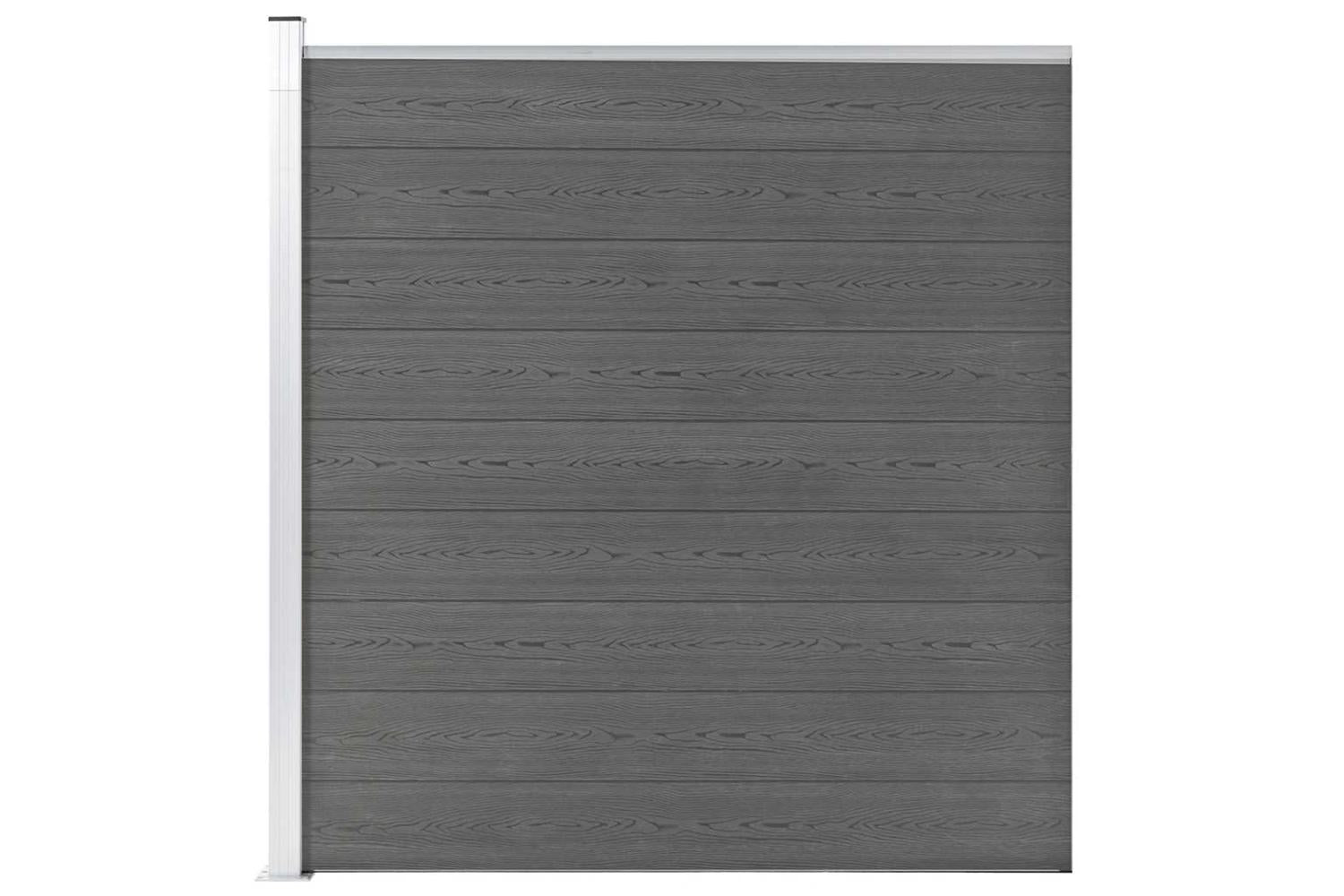 vidaXL Garden Fence Wpc 175x186cm Grey-3