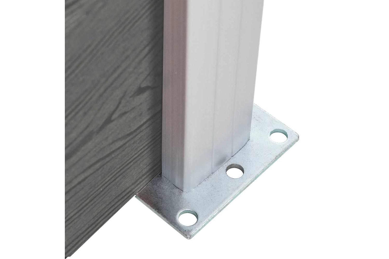 vidaXL Garden Fence Wpc 175x186cm Grey-6