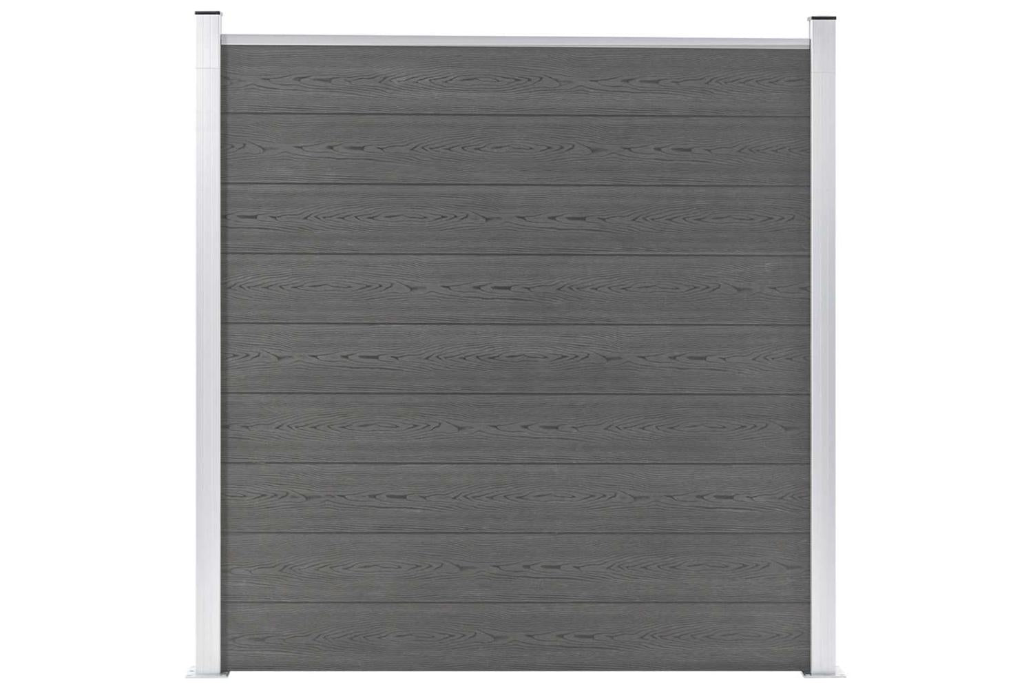vidaXL Garden Fence Wpc 180x186cm Grey-3