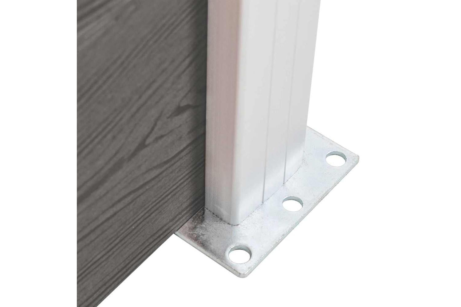 vidaXL Garden Fence Wpc 180x186cm Grey-5