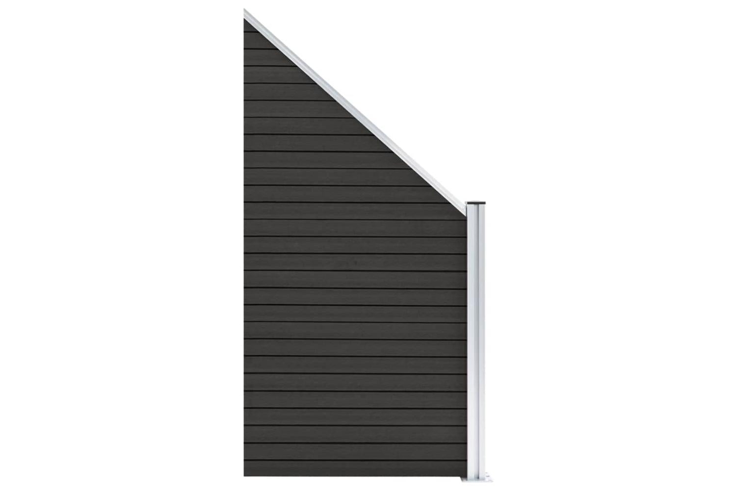 vidaXL Fence Panel Wpc 95x(105-180)cm Grey-2