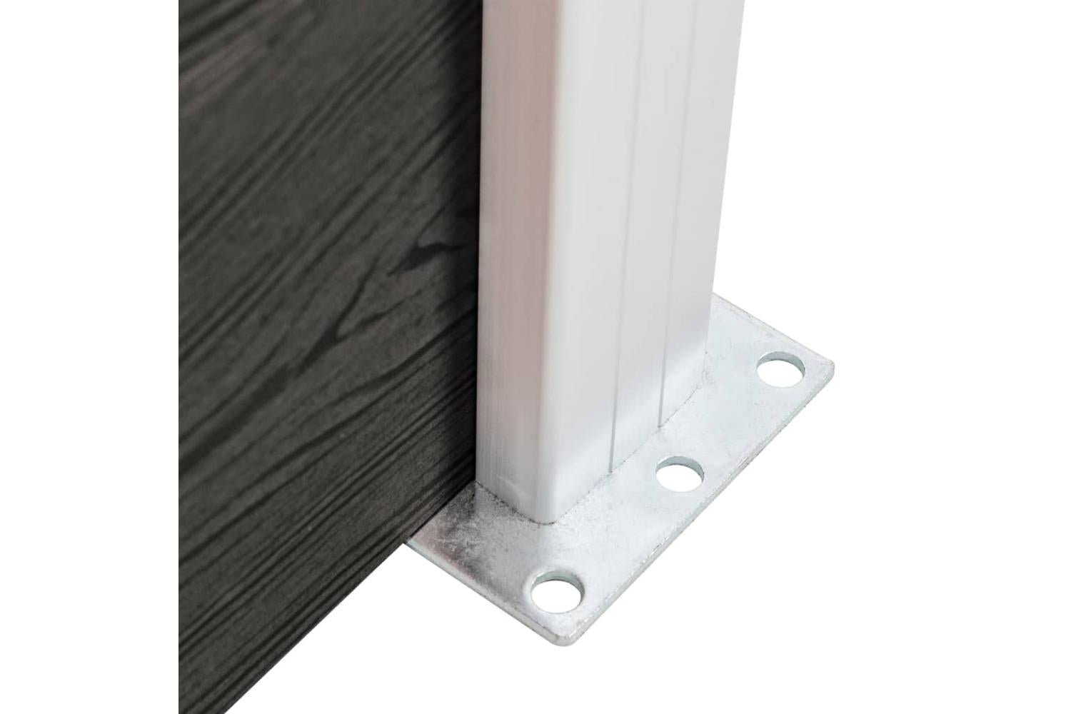 vidaXL Fence Panel Wpc 95x(105-180)cm Grey-5