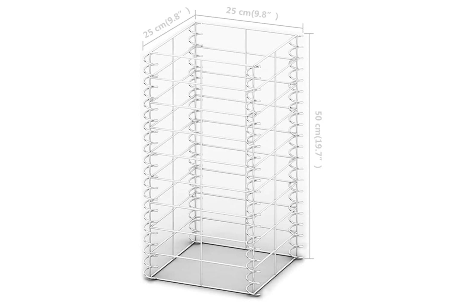 Vidaxl 141044 Gabion Set 3 Pcs Galvanised Wire 25 X 25 X 50 Cm-4