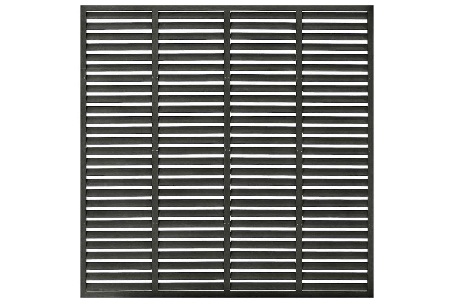 vidaXL Louver Fence Wpc 180x180cm Dark Grey-2