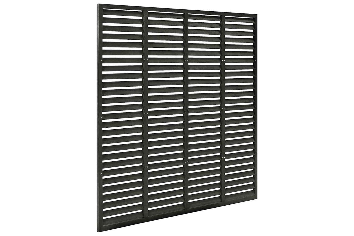 vidaXL Louver Fence Wpc 180x180cm Dark Grey-3