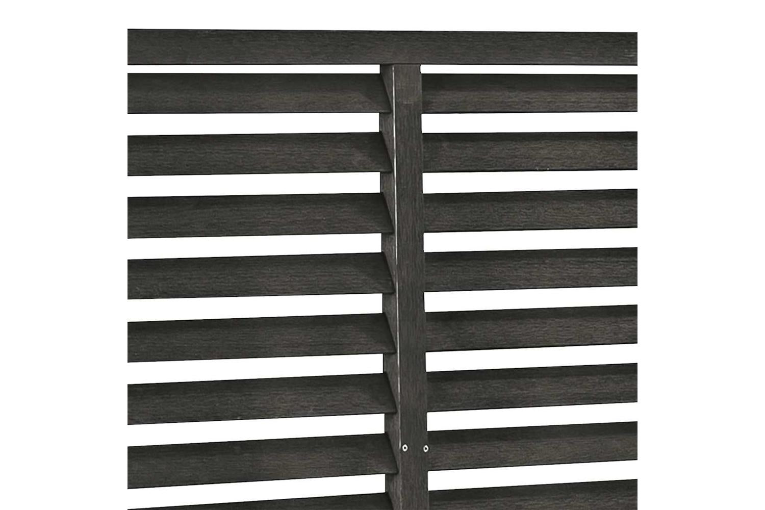 vidaXL Louver Fence Wpc 180x180cm Dark Grey-4