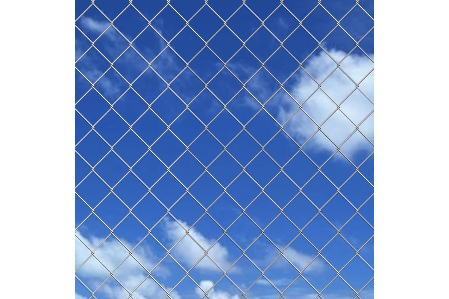 Vidaxl 141508 Chain Link Fence With Posts Spike Galvanised Steel 25x1.25 M-7