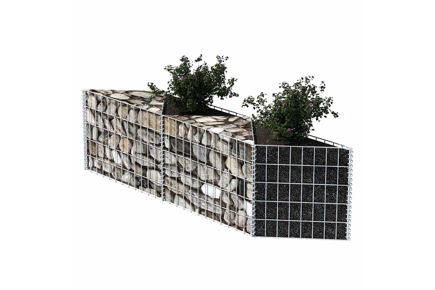 vidaXL 142540 Gabion Basket Galvanised Steel 120x30x50cm-5