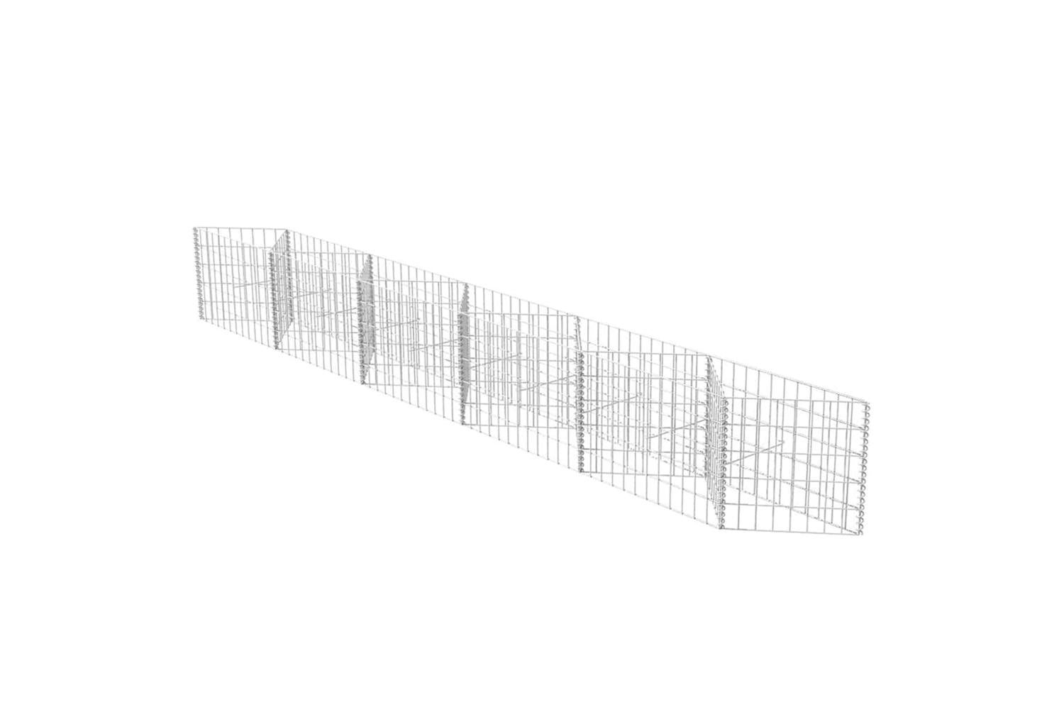vidaXL 142538 Gabion Basket Galvanised Steel 300x30x50cm