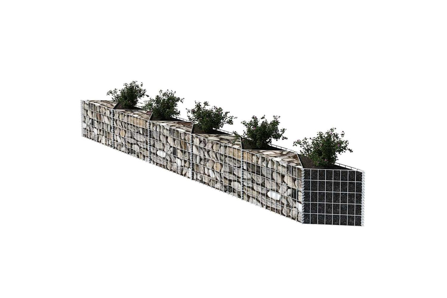 vidaXL 142538 Gabion Basket Galvanised Steel 300x30x50cm-3