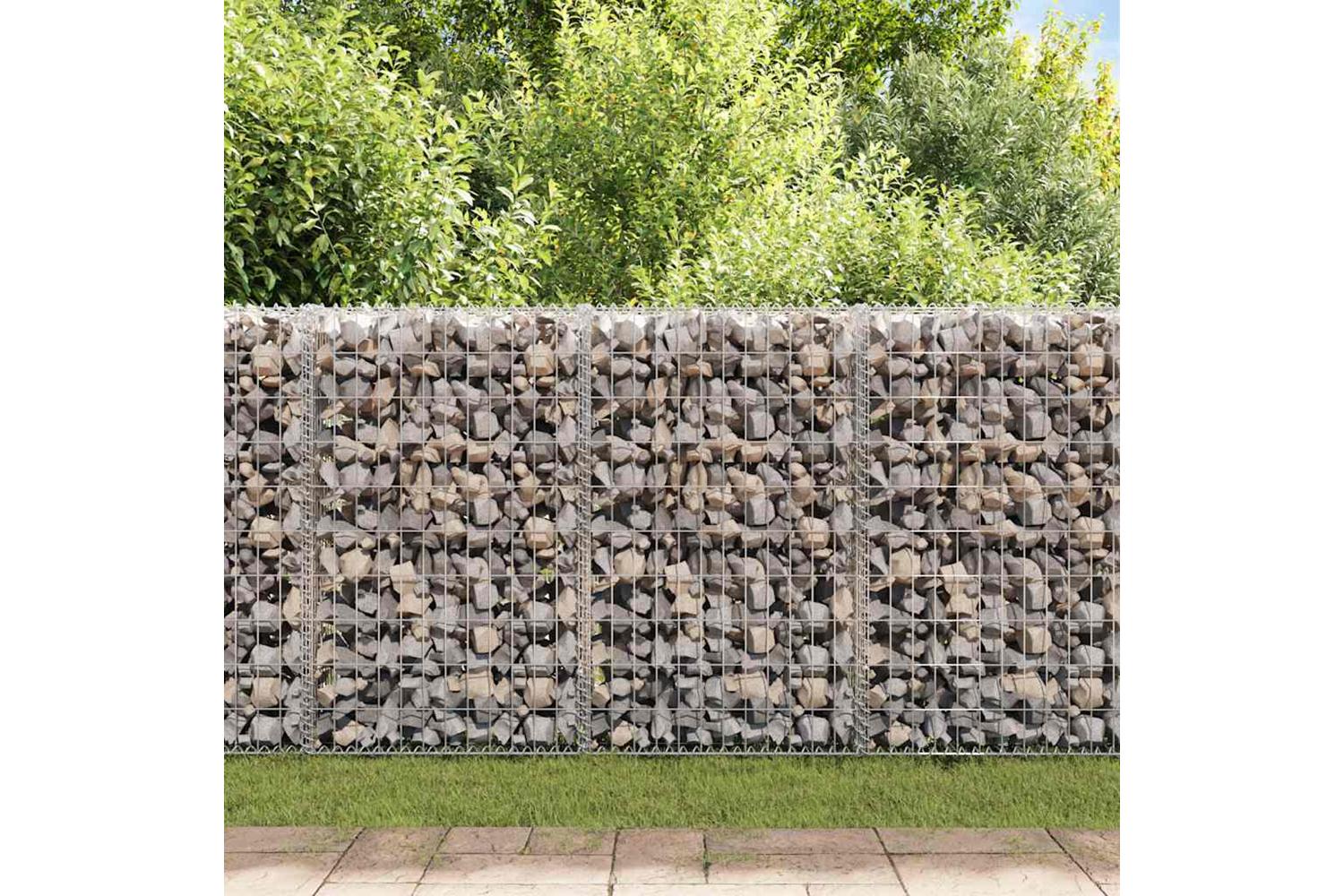 vidaXL 142548 Gabion Basket Galvanised Steel 200x30x100cm-2