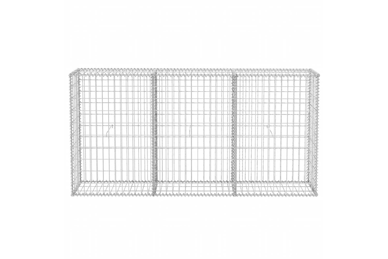 vidaXL 142548 Gabion Basket Galvanised Steel 200x30x100cm-3