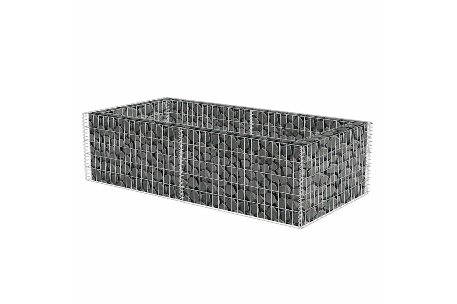 Vidaxl Gabion Planter Galvanised Steel 180x90x50 Cm-4