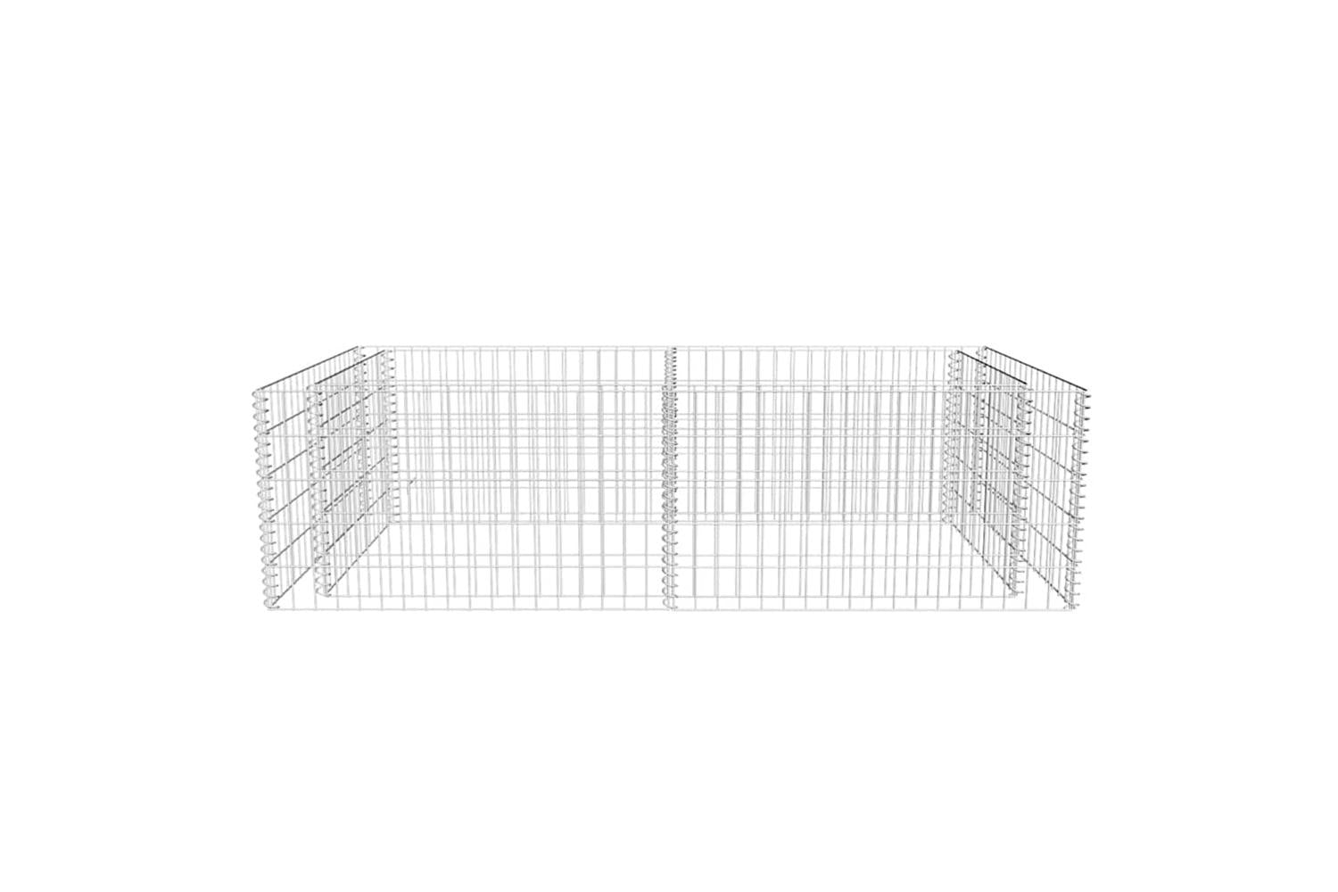 Vidaxl Gabion Planter Galvanised Steel 180x90x50 Cm-5