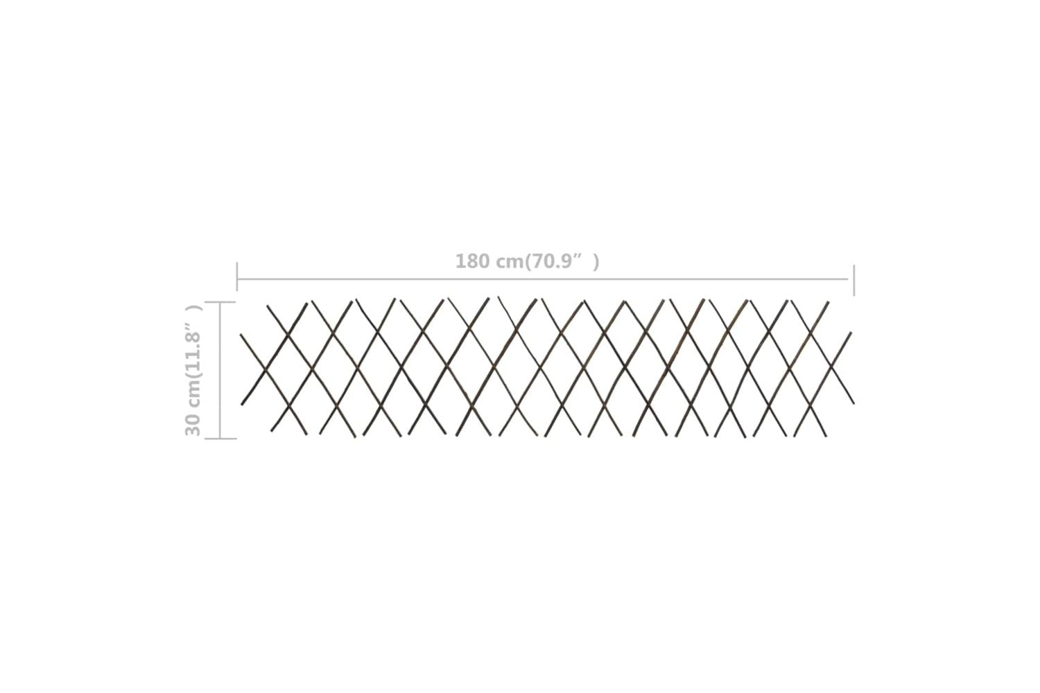 vidaXL 147759 Willow Trellis Fences 5 Pcs 180x30cm-7