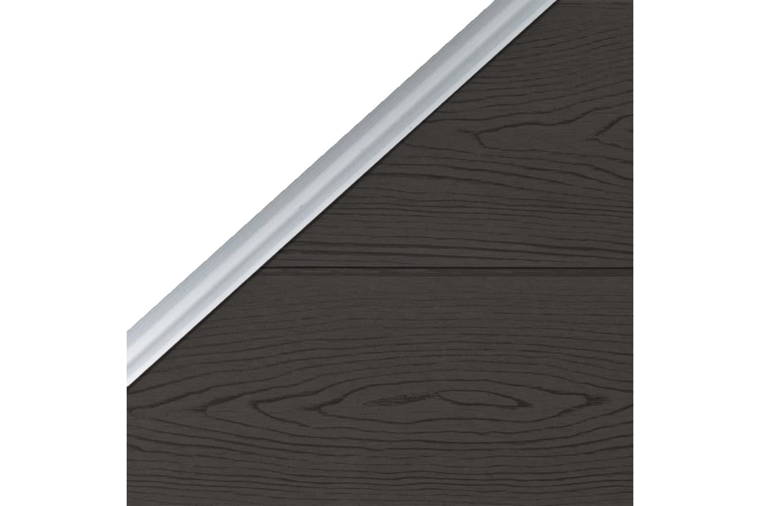 vidaXL Fence Panel Wpc 95x(105-180)cm Black-4