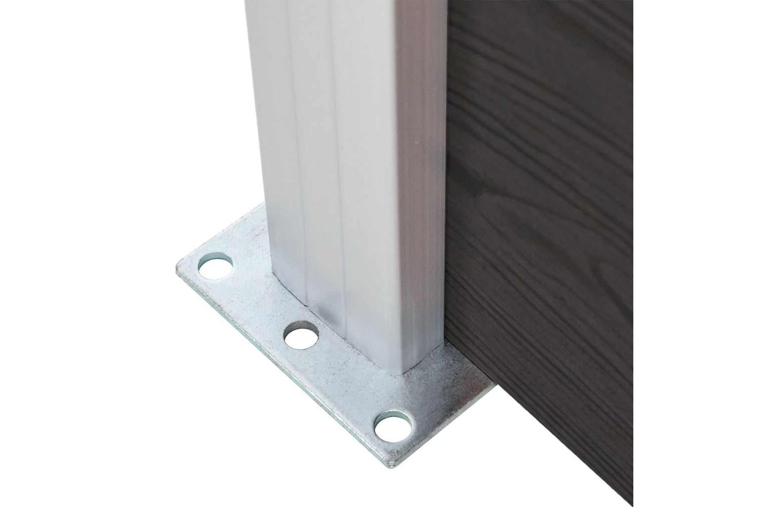 vidaXL Fence Panel Wpc 175x186cm Black-5