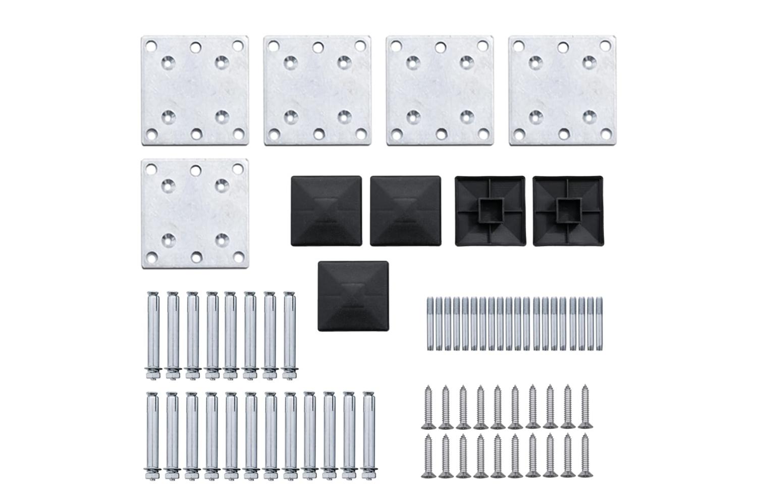 vidaXL 3070431 Fence Panel Set Wpc 699x186cm Black-9