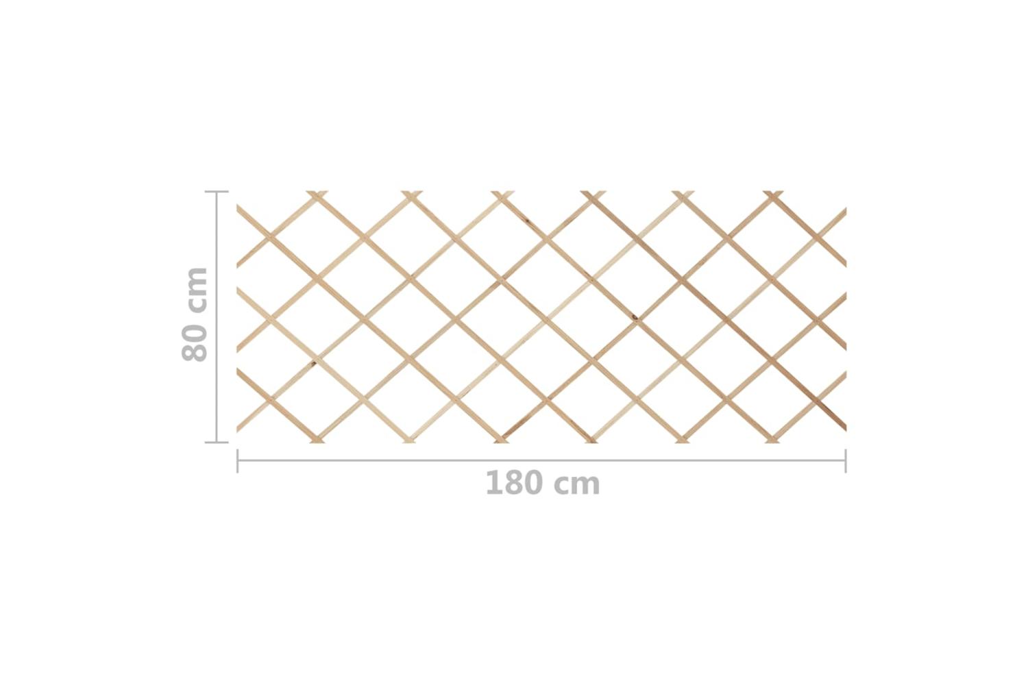 vidaXL 316422 Trellis Fences 5 Pcs Solid Firwood 180x80cm-7