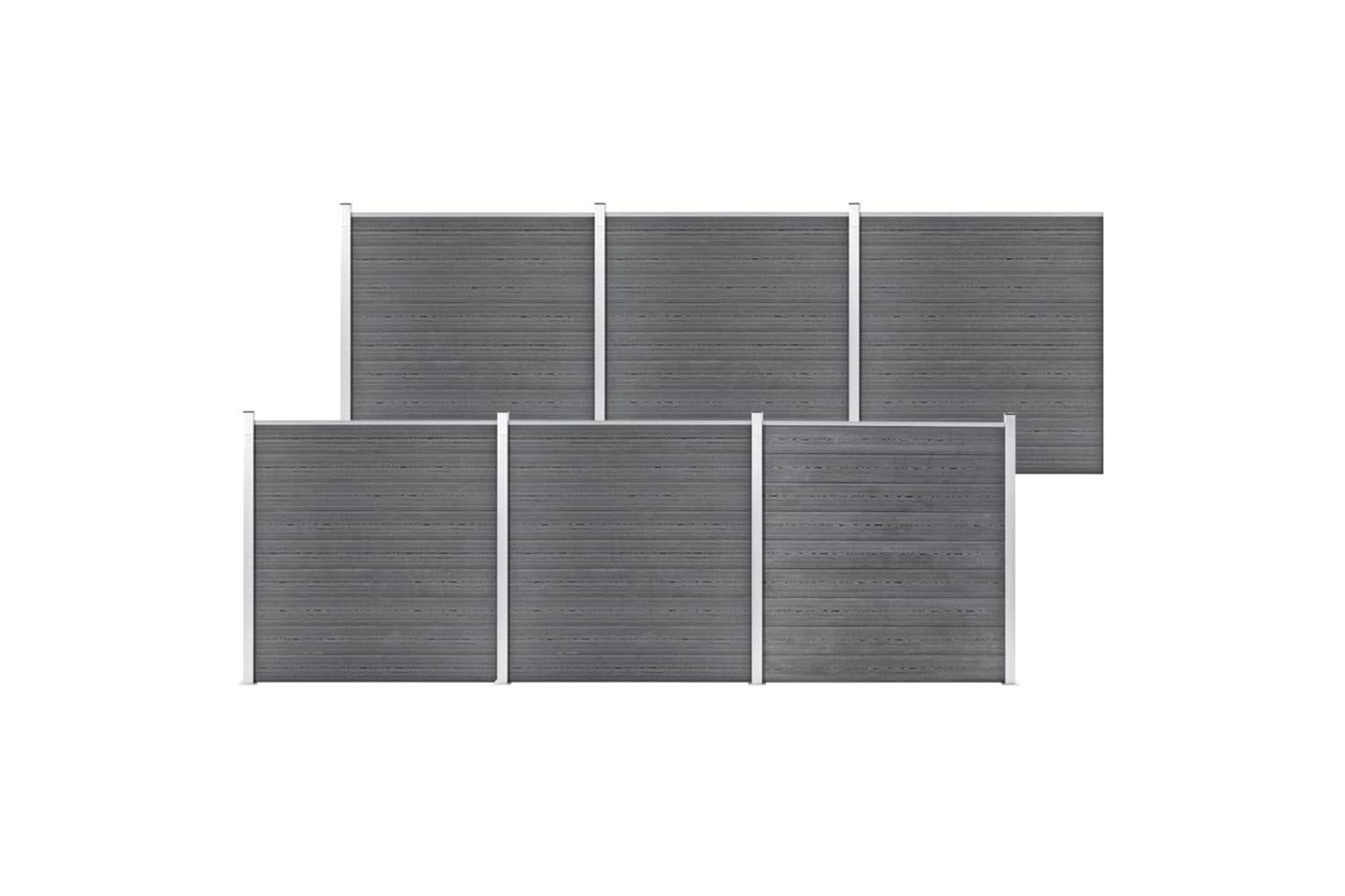 vidaXL 3053229 Garden Fence Wpc 1045x186cm Grey