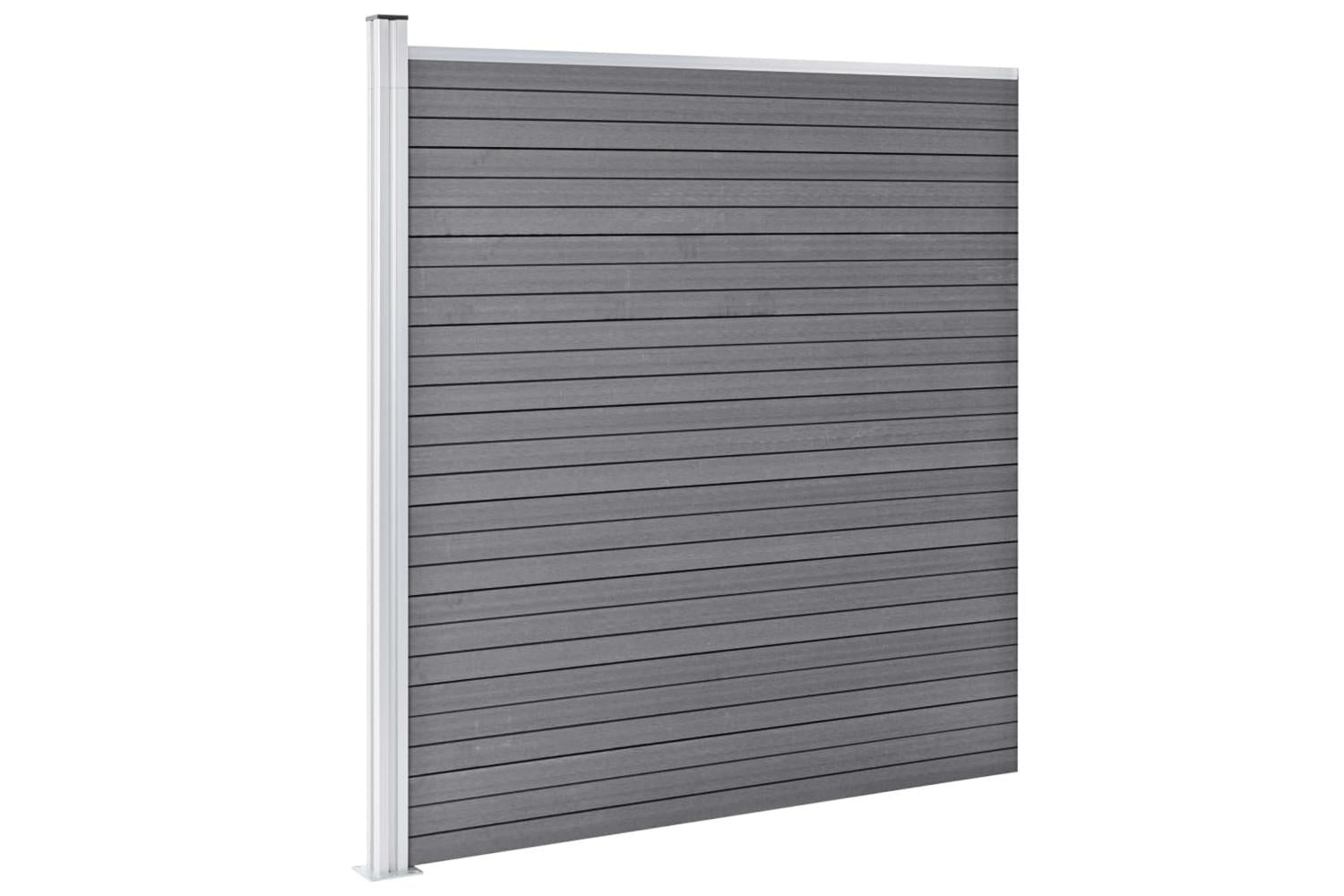 vidaXL 3053231 Garden Fence Wpc 1391x186cm Grey-3