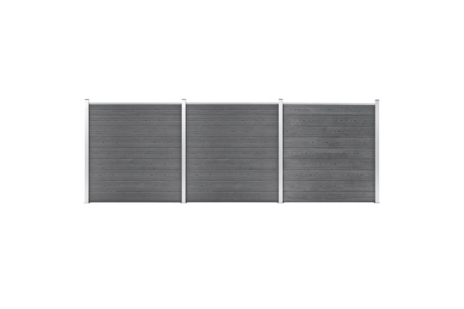 vidaXL 3053226 Garden Fence Wpc 526x186cm Grey