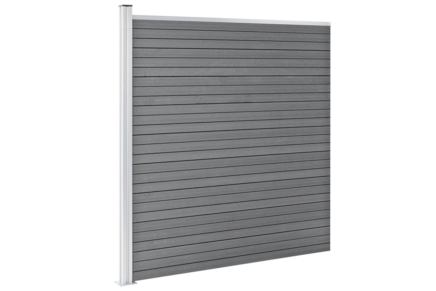 vidaXL 3053233 Garden Fence Wpc 1737x186cm Grey-3