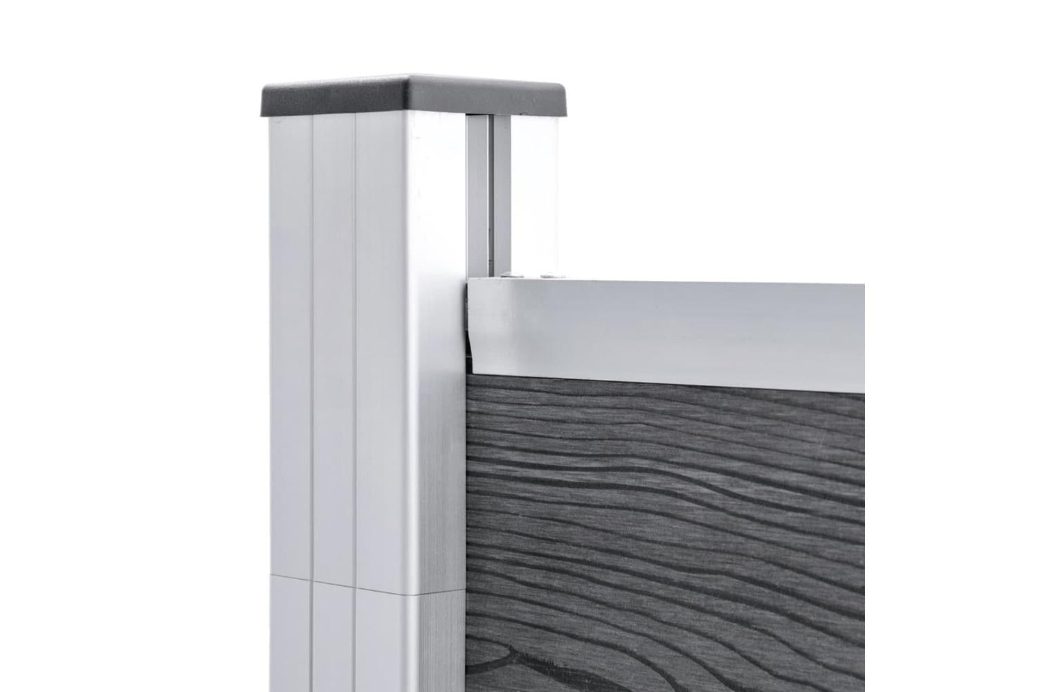 vidaXL 3053233 Garden Fence Wpc 1737x186cm Grey-7