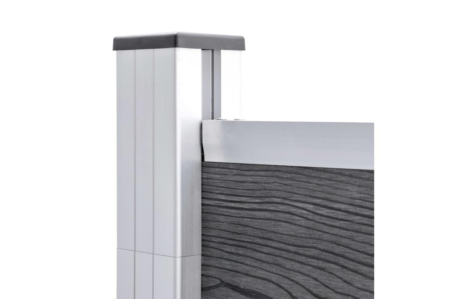 vidaXL 3053228 Garden Fence Wpc 872x186cm Grey-7