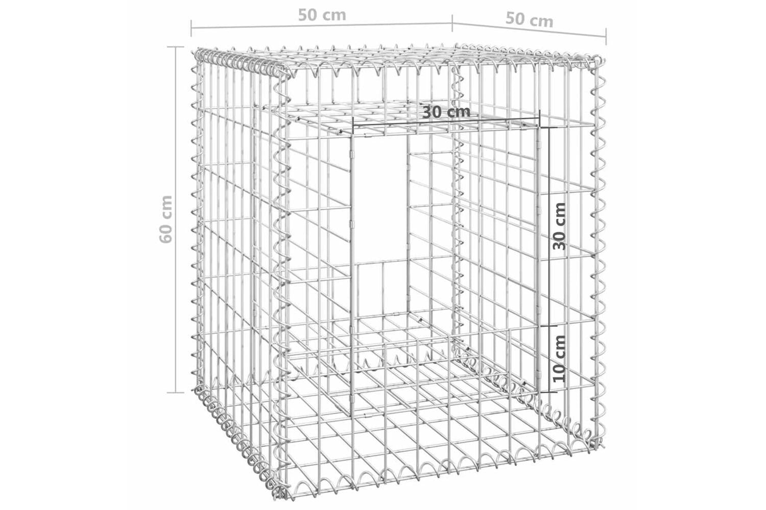 vidaXL 151266 Gabion Basket Post 50x50x60cm Iron-6