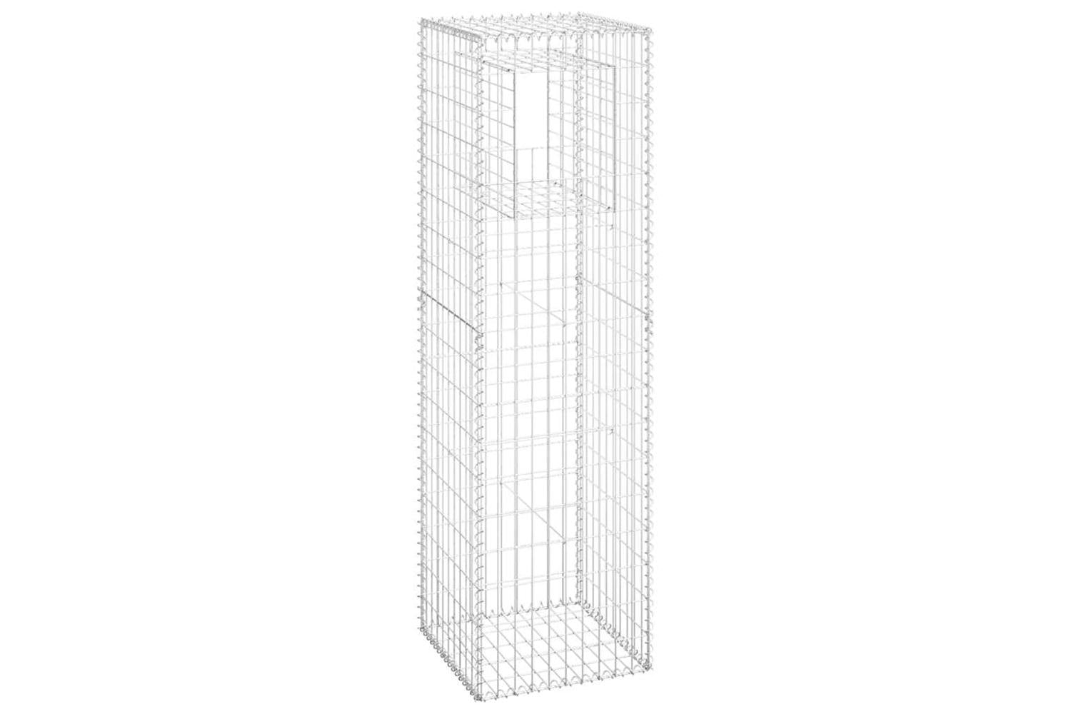 vidaXL 151272 Gabion Basket Post 50x50x180cm Iron