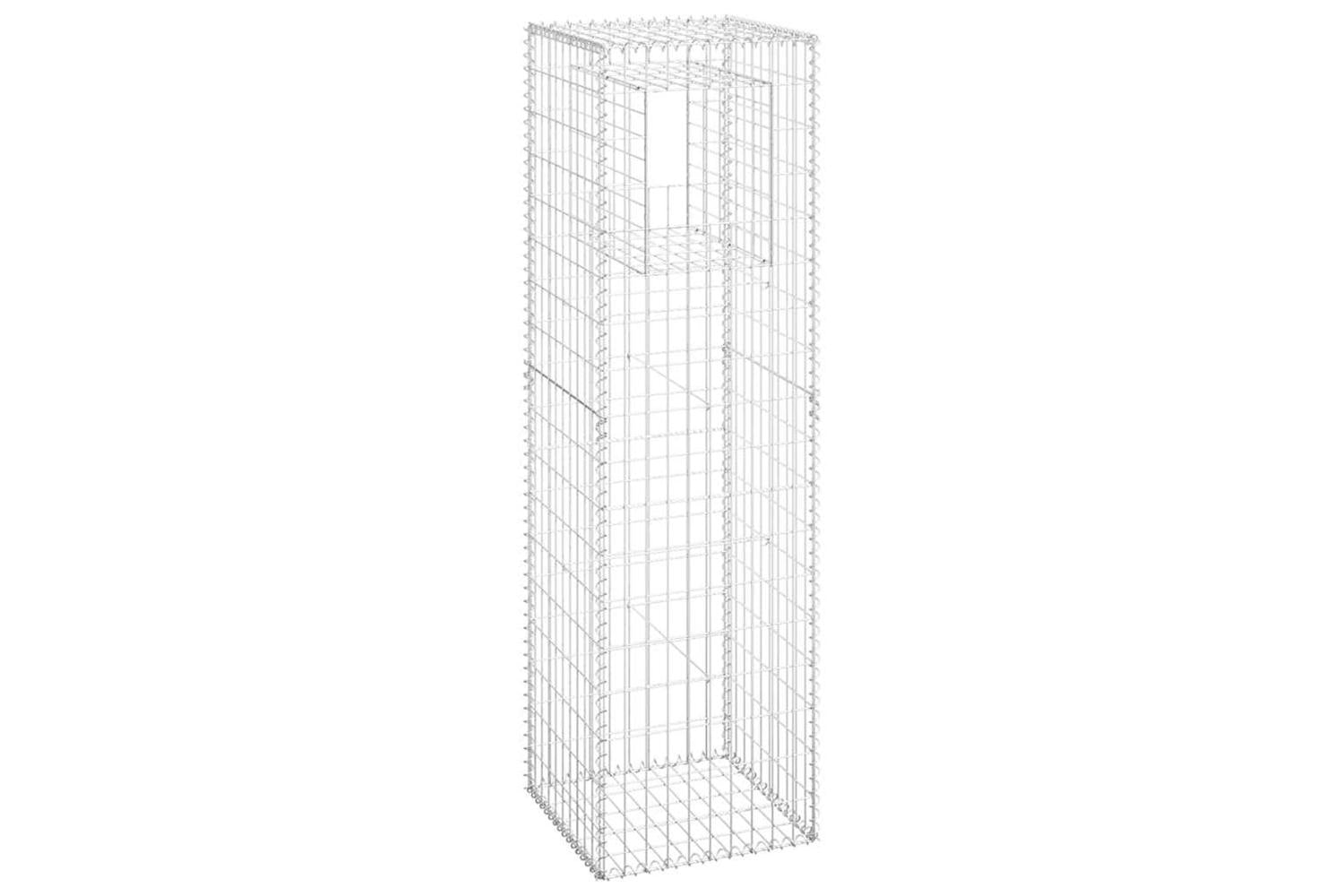 vidaXL 151273 Gabion Basket Posts 2 Pcs 50x50x180cm Iron-3