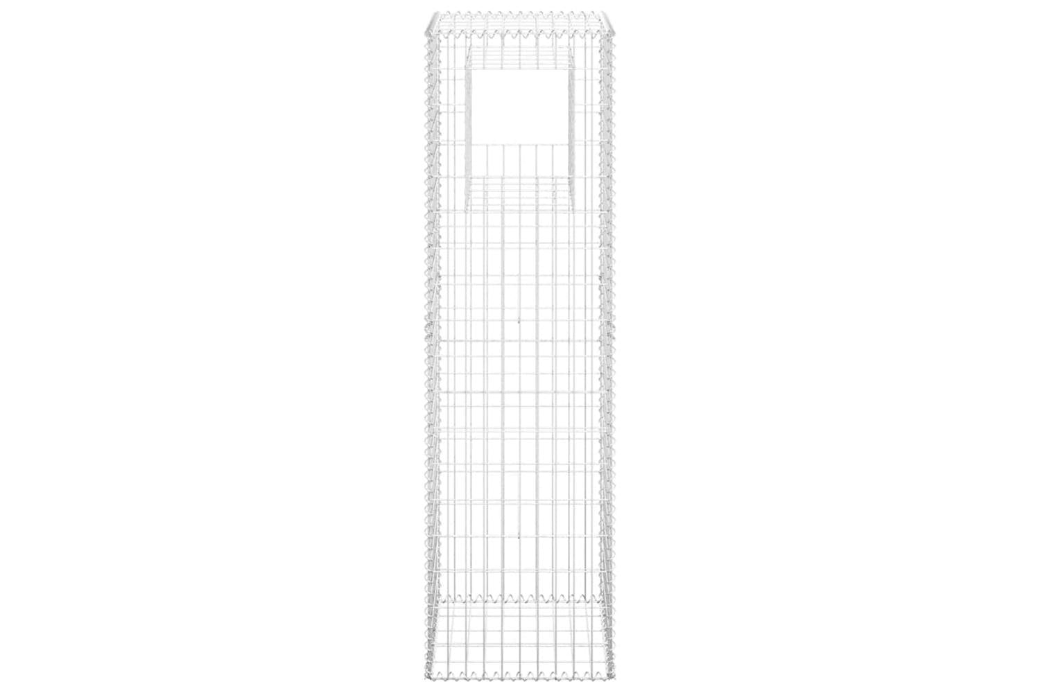 vidaXL 151273 Gabion Basket Posts 2 Pcs 50x50x180cm Iron-4