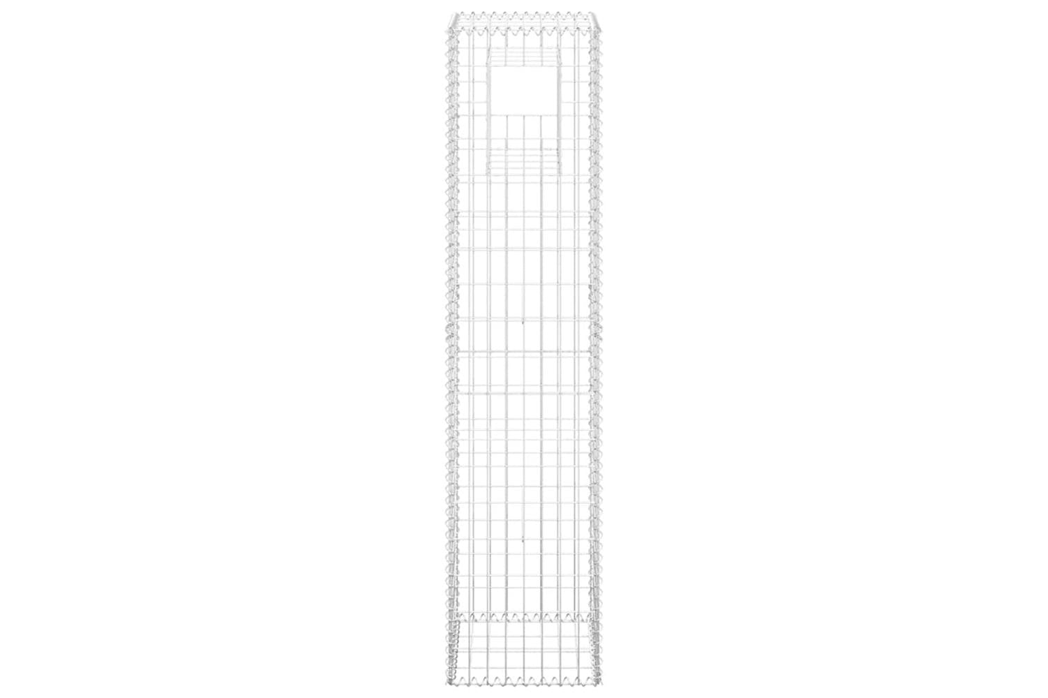 vidaXL 151265 Gabion Basket Posts 2 Pcs 40x40x180cm Iron-4
