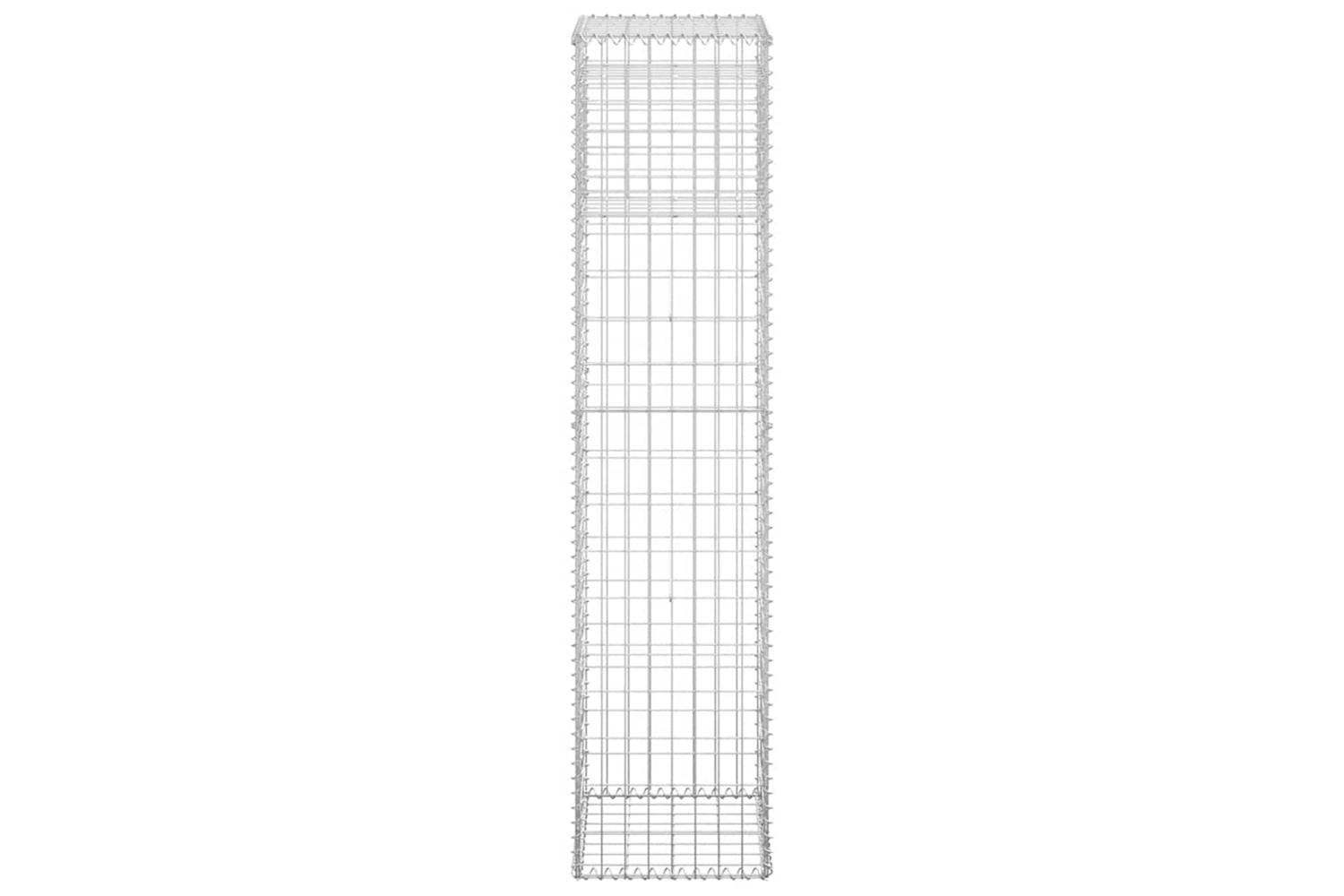 vidaXL 151265 Gabion Basket Posts 2 Pcs 40x40x180cm Iron-5