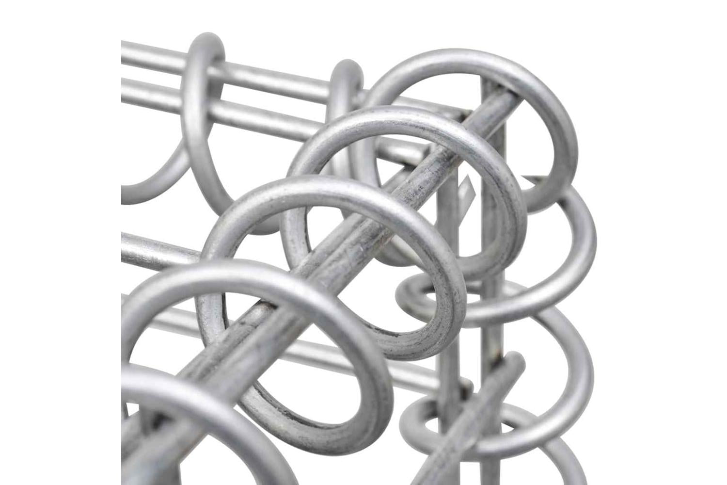 vidaXL 151265 Gabion Basket Posts 2 Pcs 40x40x180cm Iron-6