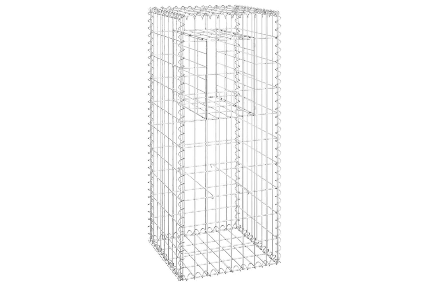 vidaXL 151261 Gabion Basket Posts 2 Pcs 40x40x100cm Iron-3