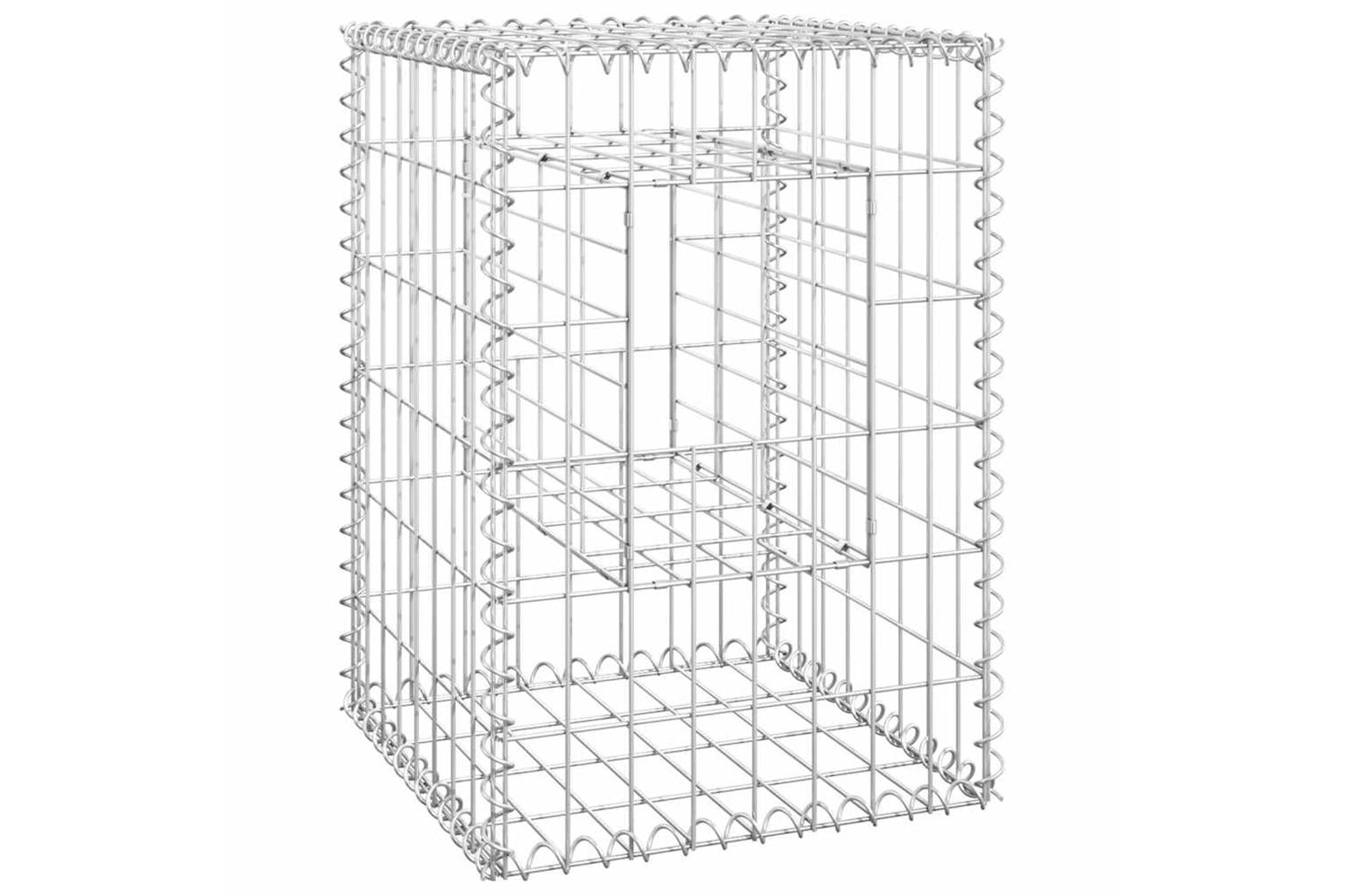 vidaXL 151259 Gabion Basket Posts 2 Pcs 40x40x60cm Iron-3