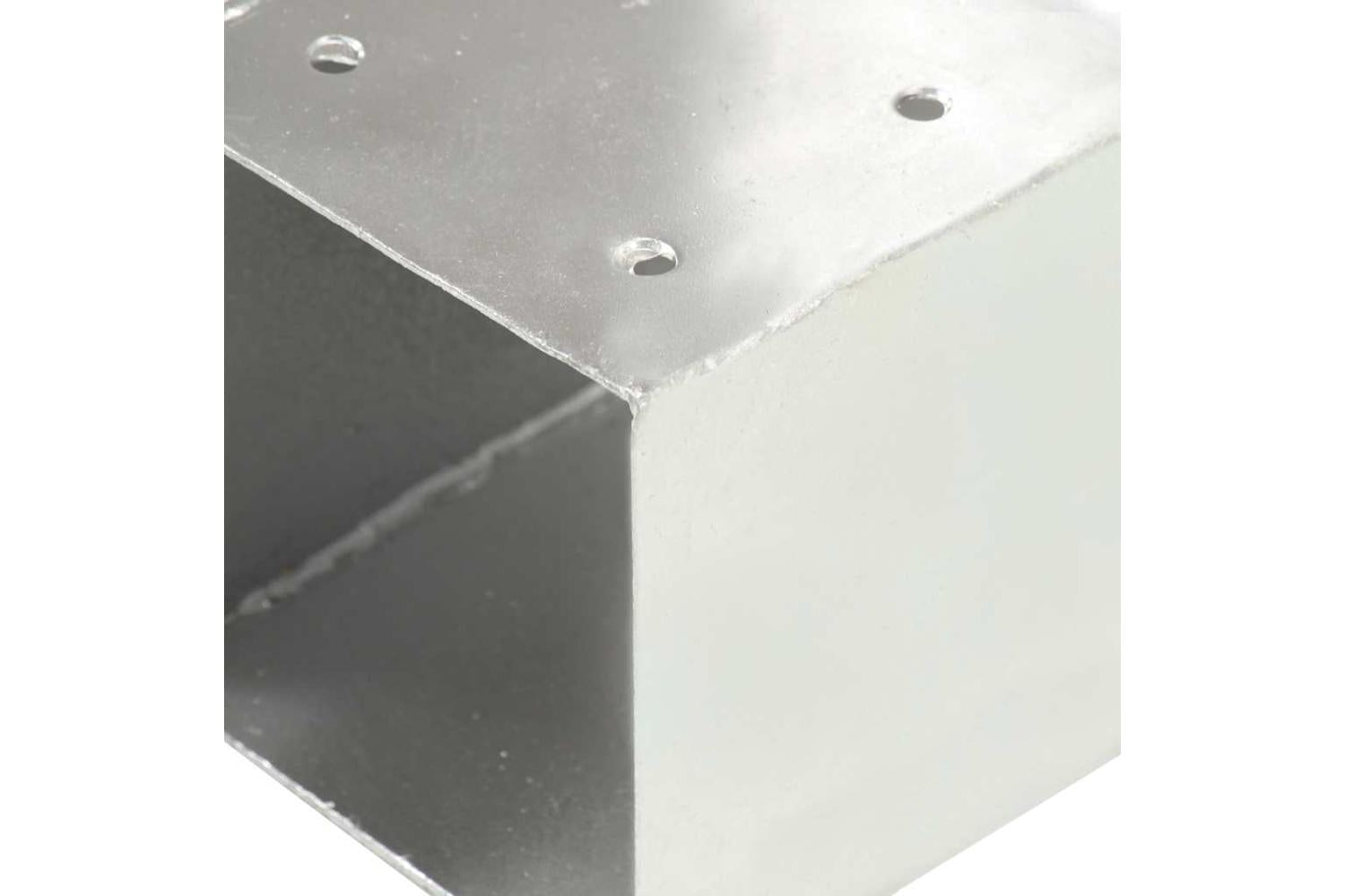 vidaXL 145480 Post Connectors 4 Pcs T Shape Galvanised Metal 101x101mm-6