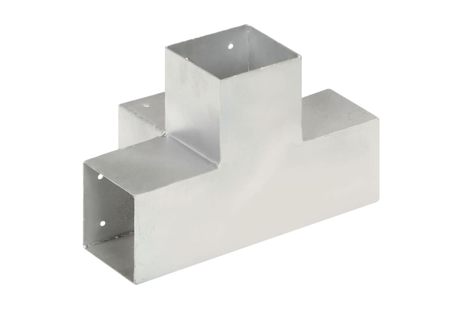 vidaXL 145484 Post Connectors 4 Pcs X Shape Galvanised Metal 101x101mm-5