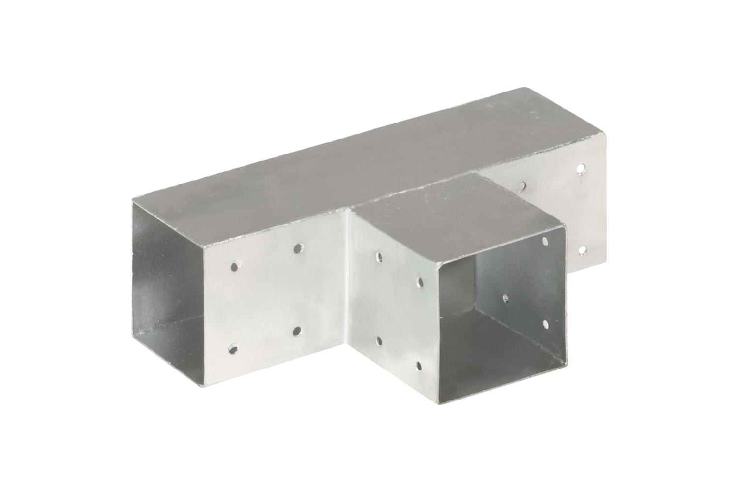 vidaXL 145472 Post Connectors 4 Pcs T Shape Galvanised Metal 91x91mm-4